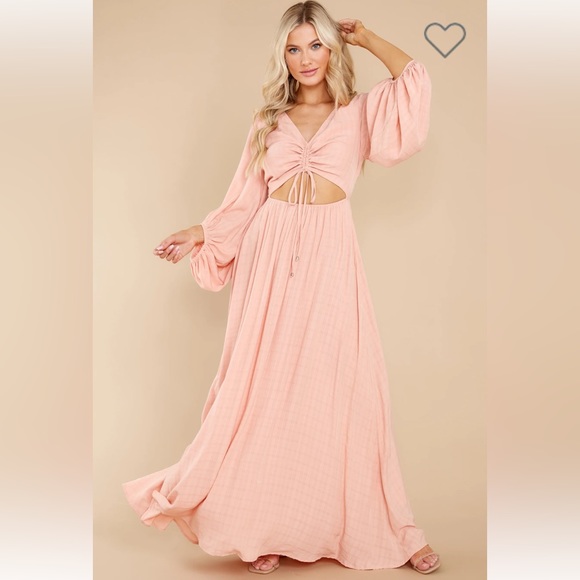 Red Dress Boutique Dresses & Skirts - Red Dress Boutique Peach Maxi Dress AURA New L